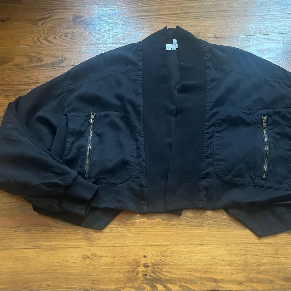 Young Fabulous & Broke Black Bomber Jacket with Gold Zippers - Picture 2 of 16